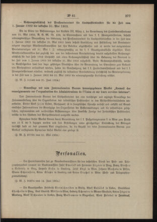 Post- und Telegraphen-Verordnungsblatt für das Verwaltungsgebiet des K.-K. Handelsministeriums 19040628 Seite: 5