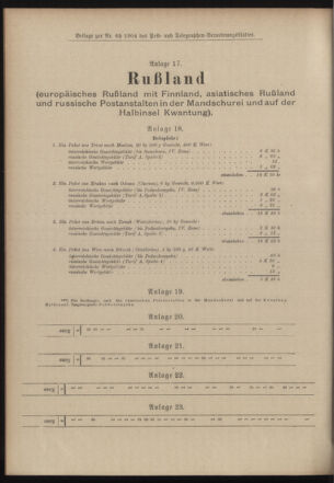 Post- und Telegraphen-Verordnungsblatt für das Verwaltungsgebiet des K.-K. Handelsministeriums 19040707 Seite: 22