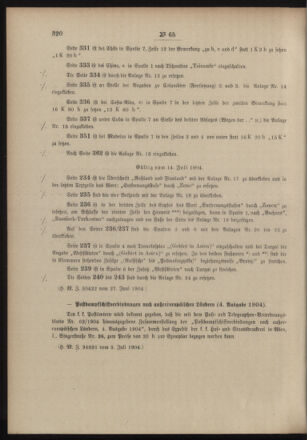 Post- und Telegraphen-Verordnungsblatt für das Verwaltungsgebiet des K.-K. Handelsministeriums 19040707 Seite: 4