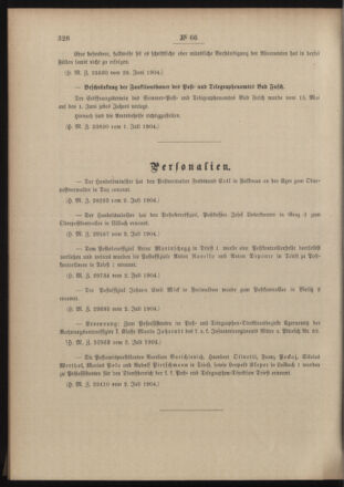 Post- und Telegraphen-Verordnungsblatt für das Verwaltungsgebiet des K.-K. Handelsministeriums 19040708 Seite: 6