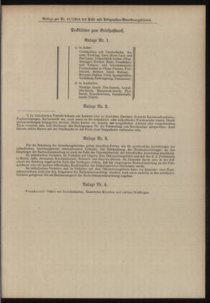 Post- und Telegraphen-Verordnungsblatt für das Verwaltungsgebiet des K.-K. Handelsministeriums 19040709 Seite: 11