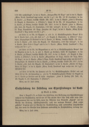 Post- und Telegraphen-Verordnungsblatt für das Verwaltungsgebiet des K.-K. Handelsministeriums 19040719 Seite: 2