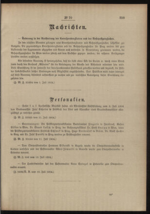 Post- und Telegraphen-Verordnungsblatt für das Verwaltungsgebiet des K.-K. Handelsministeriums 19040719 Seite: 3