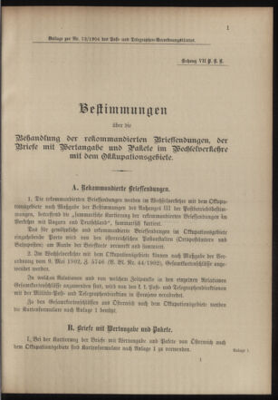 Post- und Telegraphen-Verordnungsblatt für das Verwaltungsgebiet des K.-K. Handelsministeriums 19040728 Seite: 5