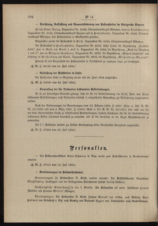 Post- und Telegraphen-Verordnungsblatt für das Verwaltungsgebiet des K.-K. Handelsministeriums 19040803 Seite: 2