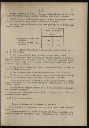 Post- und Telegraphen-Verordnungsblatt für das Verwaltungsgebiet des K.-K. Handelsministeriums 19040808 Seite: 3