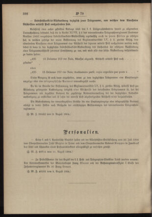 Post- und Telegraphen-Verordnungsblatt für das Verwaltungsgebiet des K.-K. Handelsministeriums 19040818 Seite: 2