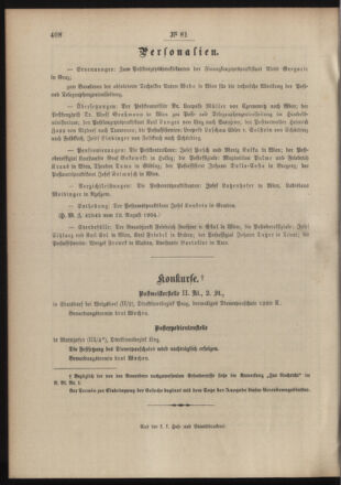 Post- und Telegraphen-Verordnungsblatt für das Verwaltungsgebiet des K.-K. Handelsministeriums 19040829 Seite: 4