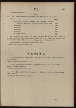 Post- und Telegraphen-Verordnungsblatt für das Verwaltungsgebiet des K.-K. Handelsministeriums 19040923 Seite: 3