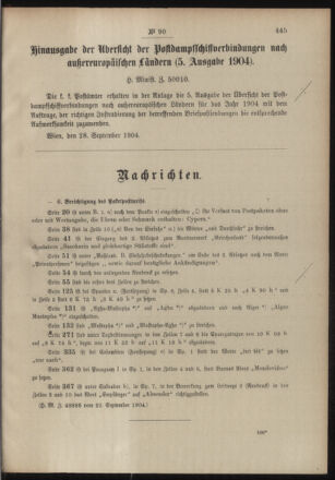 Post- und Telegraphen-Verordnungsblatt für das Verwaltungsgebiet des K.-K. Handelsministeriums 19041005 Seite: 3