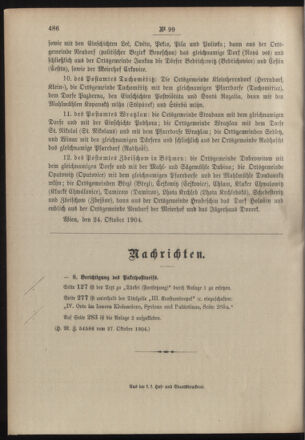 Post- und Telegraphen-Verordnungsblatt für das Verwaltungsgebiet des K.-K. Handelsministeriums 19041031 Seite: 4