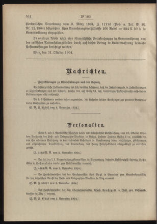 Post- und Telegraphen-Verordnungsblatt für das Verwaltungsgebiet des K.-K. Handelsministeriums 19041114 Seite: 2