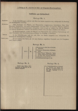 Post- und Telegraphen-Verordnungsblatt für das Verwaltungsgebiet des K.-K. Handelsministeriums 19041118 Seite: 5