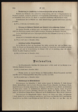 Post- und Telegraphen-Verordnungsblatt für das Verwaltungsgebiet des K.-K. Handelsministeriums 19041123 Seite: 2