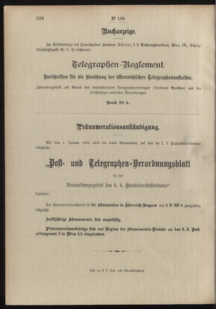 Post- und Telegraphen-Verordnungsblatt für das Verwaltungsgebiet des K.-K. Handelsministeriums 19041128 Seite: 4