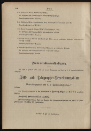 Post- und Telegraphen-Verordnungsblatt für das Verwaltungsgebiet des K.-K. Handelsministeriums 19041211 Seite: 4