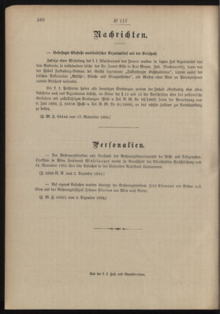 Post- und Telegraphen-Verordnungsblatt für das Verwaltungsgebiet des K.-K. Handelsministeriums 19041215 Seite: 2