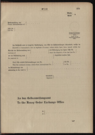 Post- und Telegraphen-Verordnungsblatt für das Verwaltungsgebiet des K.-K. Handelsministeriums 19041222 Seite: 11