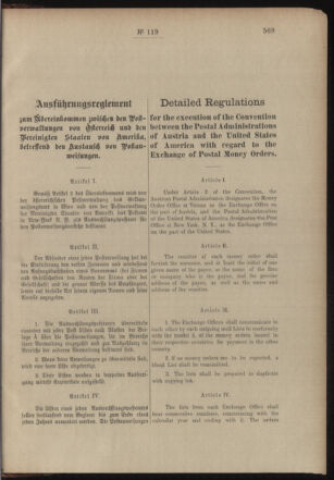 Post- und Telegraphen-Verordnungsblatt für das Verwaltungsgebiet des K.-K. Handelsministeriums 19041222 Seite: 5