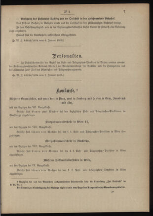 Post- und Telegraphen-Verordnungsblatt für das Verwaltungsgebiet des K.-K. Handelsministeriums 19050112 Seite: 3