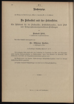 Post- und Telegraphen-Verordnungsblatt für das Verwaltungsgebiet des K.-K. Handelsministeriums 19050112 Seite: 6