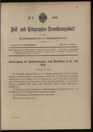 Post- und Telegraphen-Verordnungsblatt für das Verwaltungsgebiet des K.-K. Handelsministeriums