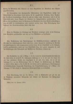 Post- und Telegraphen-Verordnungsblatt für das Verwaltungsgebiet des K.-K. Handelsministeriums 19050121 Seite: 3