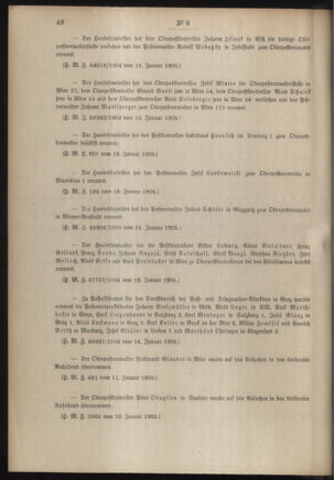 Post- und Telegraphen-Verordnungsblatt für das Verwaltungsgebiet des K.-K. Handelsministeriums 19050131 Seite: 4