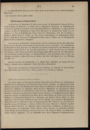 Post- und Telegraphen-Verordnungsblatt für das Verwaltungsgebiet des K.-K. Handelsministeriums 19050131 Seite: 5