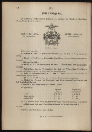 Post- und Telegraphen-Verordnungsblatt für das Verwaltungsgebiet des K.-K. Handelsministeriums 19050131 Seite: 8