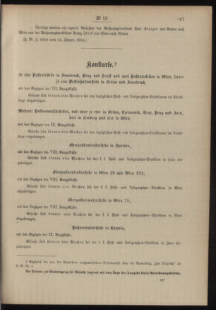 Post- und Telegraphen-Verordnungsblatt für das Verwaltungsgebiet des K.-K. Handelsministeriums 19050214 Seite: 3