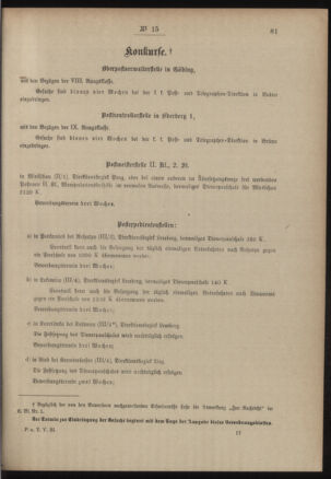 Post- und Telegraphen-Verordnungsblatt für das Verwaltungsgebiet des K.-K. Handelsministeriums 19050220 Seite: 5