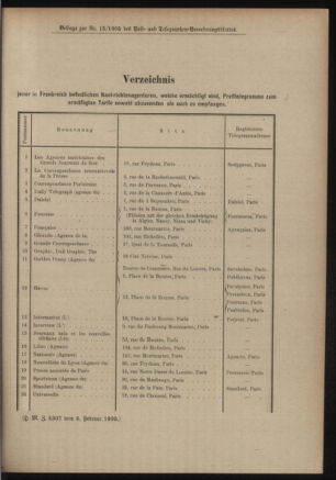 Post- und Telegraphen-Verordnungsblatt für das Verwaltungsgebiet des K.-K. Handelsministeriums 19050220 Seite: 7