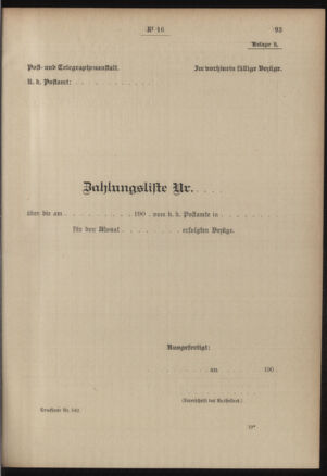 Post- und Telegraphen-Verordnungsblatt für das Verwaltungsgebiet des K.-K. Handelsministeriums 19050221 Seite: 11