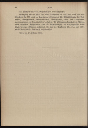 Post- und Telegraphen-Verordnungsblatt für das Verwaltungsgebiet des K.-K. Handelsministeriums 19050221 Seite: 6