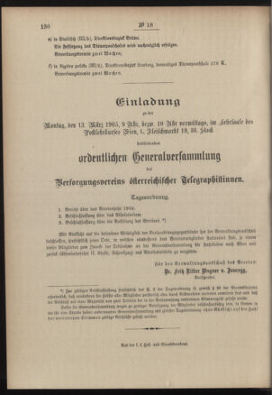 Post- und Telegraphen-Verordnungsblatt für das Verwaltungsgebiet des K.-K. Handelsministeriums 19050223 Seite: 4