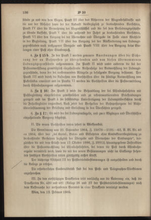 Post- und Telegraphen-Verordnungsblatt für das Verwaltungsgebiet des K.-K. Handelsministeriums 19050227 Seite: 2