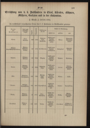 Post- und Telegraphen-Verordnungsblatt für das Verwaltungsgebiet des K.-K. Handelsministeriums 19050227 Seite: 3