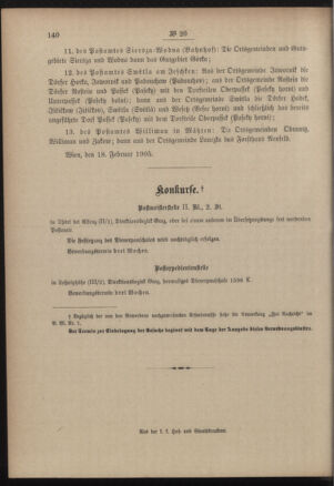 Post- und Telegraphen-Verordnungsblatt für das Verwaltungsgebiet des K.-K. Handelsministeriums 19050227 Seite: 6