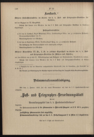 Post- und Telegraphen-Verordnungsblatt für das Verwaltungsgebiet des K.-K. Handelsministeriums 19050303 Seite: 8