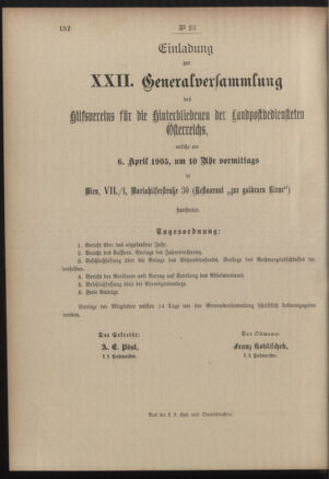 Post- und Telegraphen-Verordnungsblatt für das Verwaltungsgebiet des K.-K. Handelsministeriums 19050304 Seite: 4