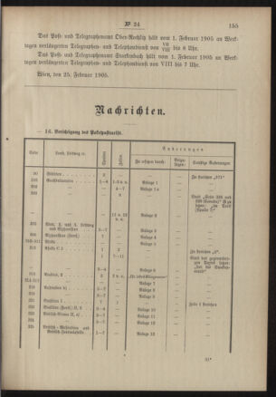 Post- und Telegraphen-Verordnungsblatt für das Verwaltungsgebiet des K.-K. Handelsministeriums 19050306 Seite: 3