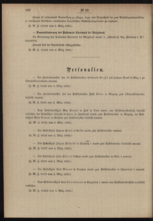 Post- und Telegraphen-Verordnungsblatt für das Verwaltungsgebiet des K.-K. Handelsministeriums 19050310 Seite: 2