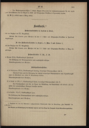 Post- und Telegraphen-Verordnungsblatt für das Verwaltungsgebiet des K.-K. Handelsministeriums 19050310 Seite: 3