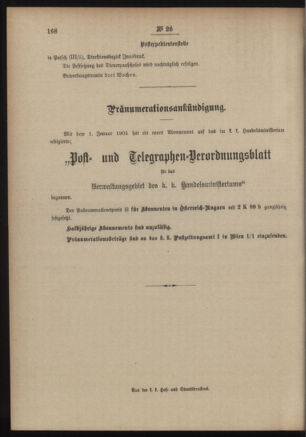 Post- und Telegraphen-Verordnungsblatt für das Verwaltungsgebiet des K.-K. Handelsministeriums 19050315 Seite: 6