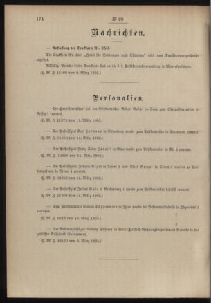 Post- und Telegraphen-Verordnungsblatt für das Verwaltungsgebiet des K.-K. Handelsministeriums 19050320 Seite: 2