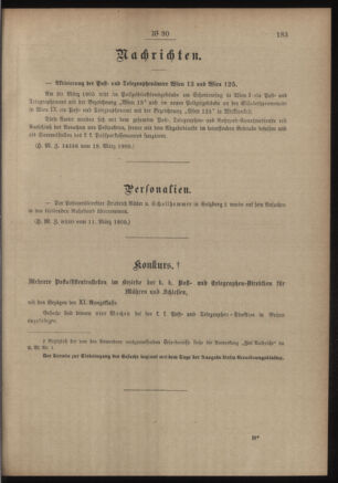 Post- und Telegraphen-Verordnungsblatt für das Verwaltungsgebiet des K.-K. Handelsministeriums 19050324 Seite: 3