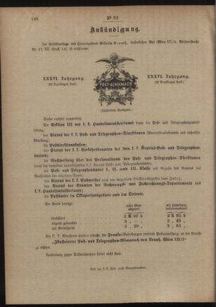 Post- und Telegraphen-Verordnungsblatt für das Verwaltungsgebiet des K.-K. Handelsministeriums 19050329 Seite: 4