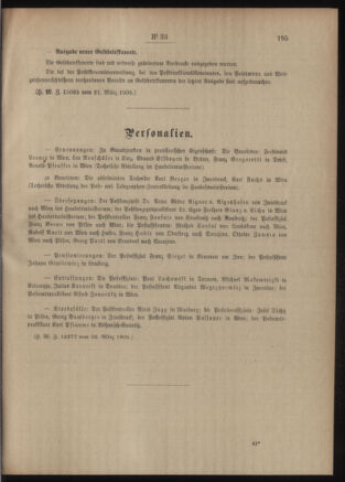 Post- und Telegraphen-Verordnungsblatt für das Verwaltungsgebiet des K.-K. Handelsministeriums 19050403 Seite: 3