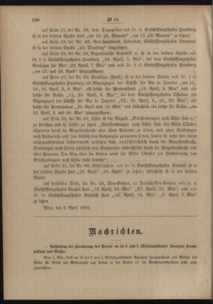 Post- und Telegraphen-Verordnungsblatt für das Verwaltungsgebiet des K.-K. Handelsministeriums 19050408 Seite: 2